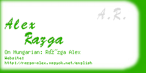 alex razga business card